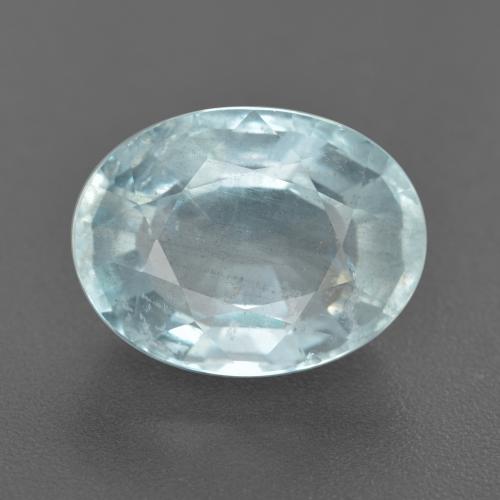 Acquamarina naturale blu da 7,07 ct, taglio ovale, VS-SI