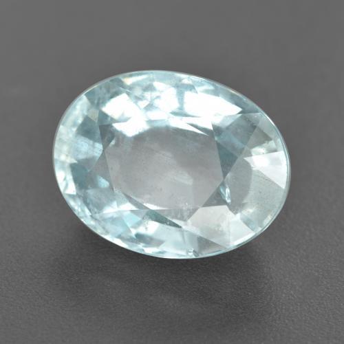 Acquamarina naturale blu da 7,07 ct, taglio ovale, VS-SI