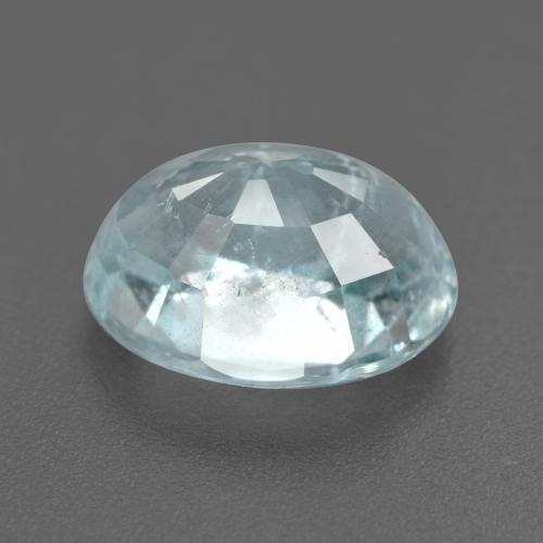 Acquamarina naturale blu da 7,07 ct, taglio ovale, VS-SI