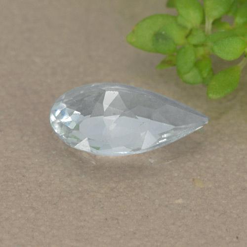 Acquamarina Bambina blu naturale da 0.60 ct, Forma a pera, VVS