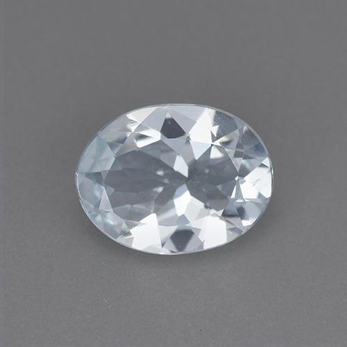 Acquamarina Bianco bluastro naturale da 1.26 ct, Taglio ovale, VVS