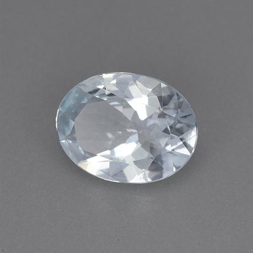 Acquamarina Bianco bluastro naturale da 1.26 ct, Taglio ovale, VVS