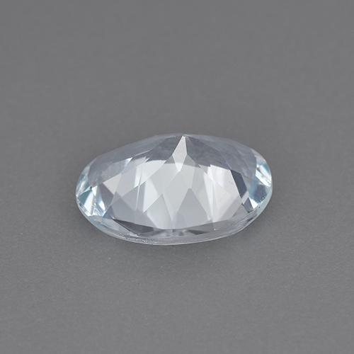 Acquamarina Bianco bluastro naturale da 1.26 ct, Taglio ovale, VVS