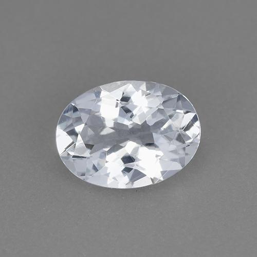 Acquamarina Bianco bluastro naturale da 1.05 ct, Taglio ovale, VVS
