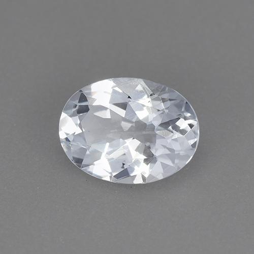 Acquamarina Bianco bluastro naturale da 1.05 ct, Taglio ovale, VVS