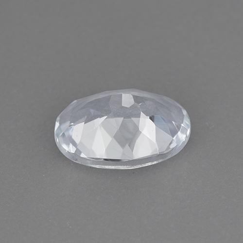 Acquamarina Bianco bluastro naturale da 1.05 ct, Taglio ovale, VVS