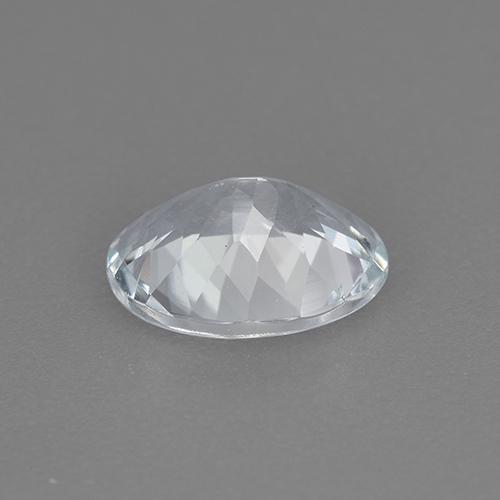 Acquamarina naturale bianco da 1,39 ct, taglio ovale, VVS