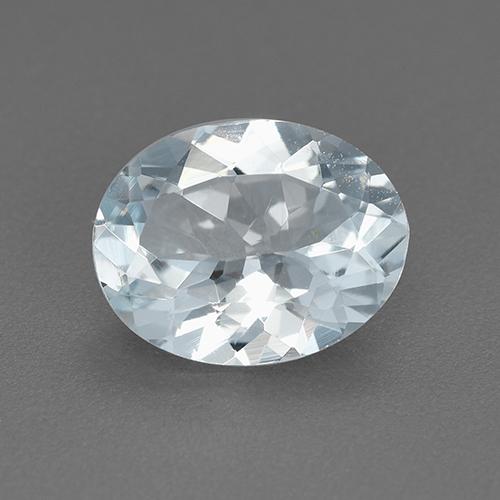 Acquamarina Celeste chiaro naturale da 1.54 ct, Taglio ovale, VVS
