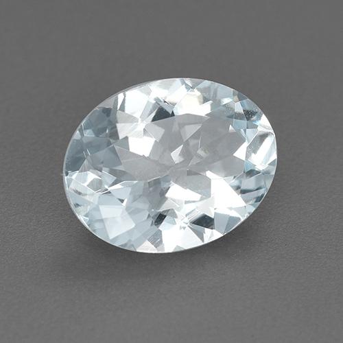 Acquamarina Celeste chiaro naturale da 1.54 ct, Taglio ovale, VVS