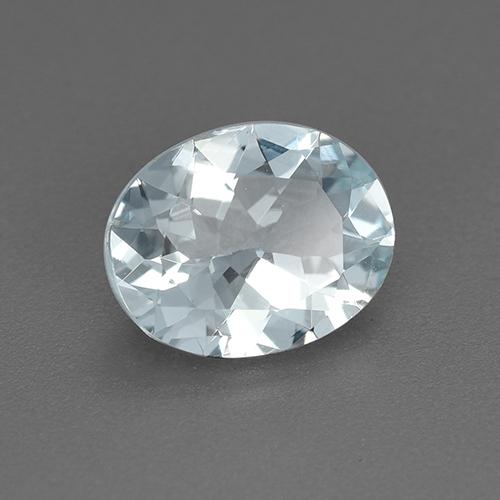 Acquamarina naturale blu da 1,20 ct, taglio ovale, VVS