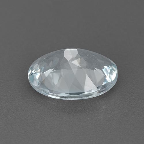 Acquamarina naturale bianco da 1,60 ct, taglio ovale, VVS