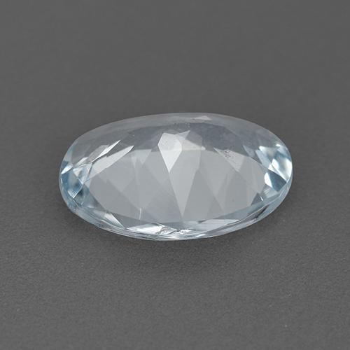 Acquamarina naturale bianco da 1,47 ct, taglio ovale, VVS-VS