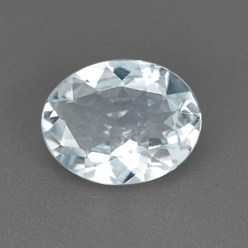 Acquamarina naturale blu da 1,38 ct, taglio ovale, VVS