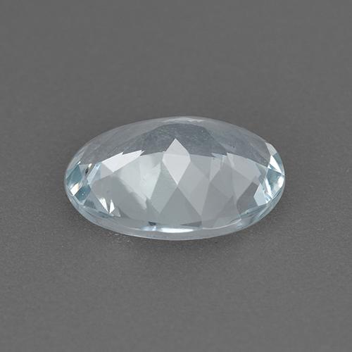Acquamarina naturale blu da 1,38 ct, taglio ovale, VVS