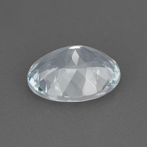 Acquamarina Bianco bluastro naturale da 1.66 ct, Taglio ovale, VVS