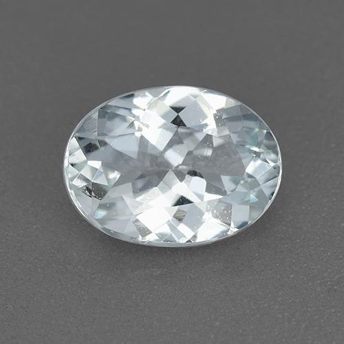 Acquamarina naturale bianco da 1,13 ct, taglio ovale, VVS