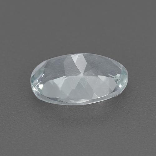 Acquamarina naturale bianco da 1,13 ct, taglio ovale, VVS