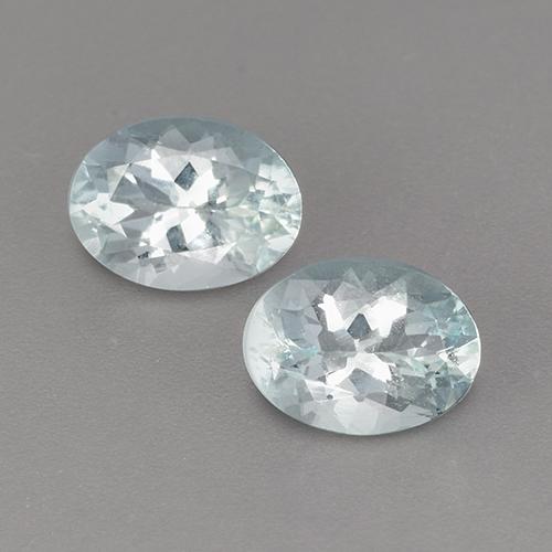 Gemme di Acquamarina Blu pallido naturale da 2.25 ct, Taglio ovale, VVS-VS