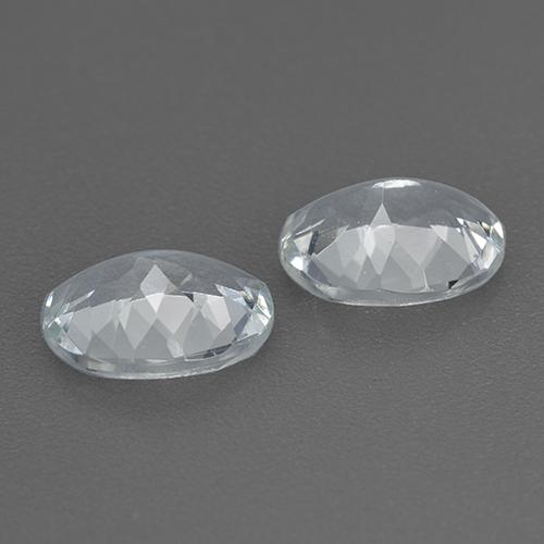 Acquamarina naturale bianco da 1,98 ct, taglio ovale, VS
