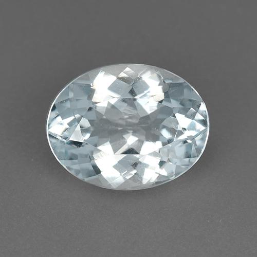 Acquamarina Azzurro naturale da 1.93 ct, Taglio ovale, VVS-VS