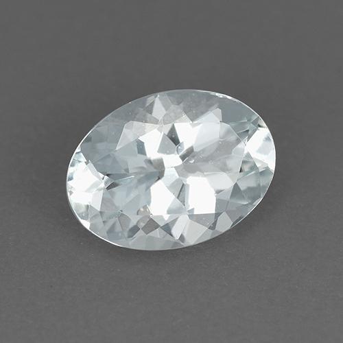 Acquamarina naturale bianco da 0,87 ct, taglio ovale, VVS-VS