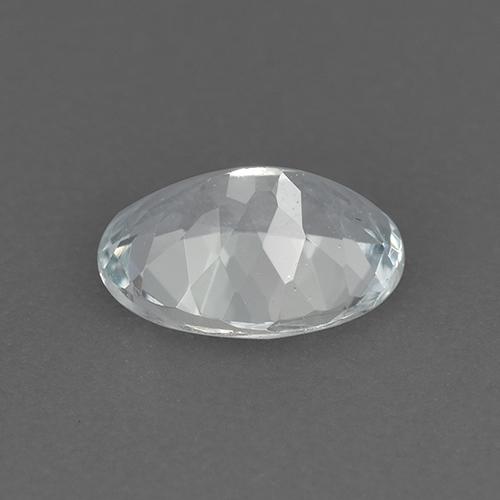 Acquamarina naturale bianco da 0,87 ct, taglio ovale, VVS-VS