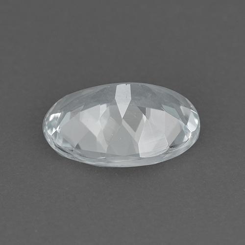 Acquamarina naturale bianco da 0,88 ct, taglio ovale, VVS