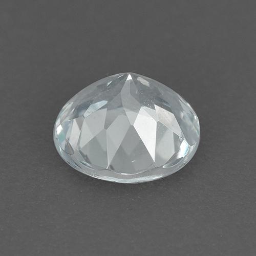 Acquamarina naturale bianco da 0,70 ct, taglio rotondo, VVS-VS