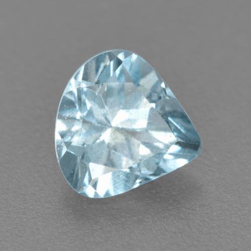 Acquamarina naturale blu da 0,65 ct, taglio a pera, VS-SI