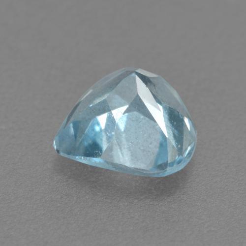 Acquamarina naturale blu da 0,65 ct, taglio a pera, VS-SI