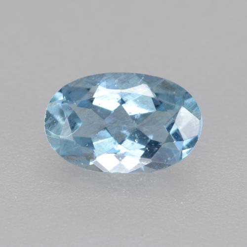 Acquamarina naturale blu da 0,36 ct, taglio ovale, VS-SI