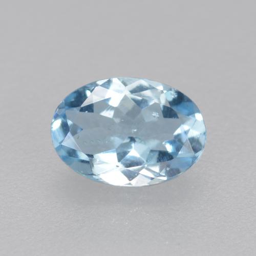 Acquamarina Celeste naturale da 0.35 ct, Taglio ovale, VS-SI