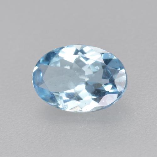 Acquamarina Celeste naturale da 0.35 ct, Taglio ovale, VS-SI