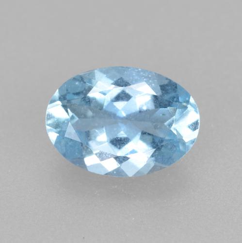 Acquamarina naturale blu da 0,62 ct, taglio ovale, VS-SI