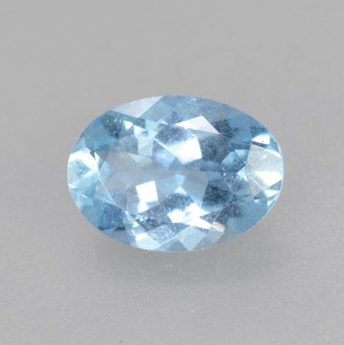 Acquamarina naturale blu da 0,62 ct, taglio ovale, VS-SI