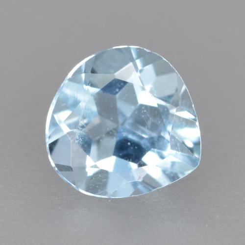 Acquamarina naturale blu da 0,42 ct, taglio a pera, VS