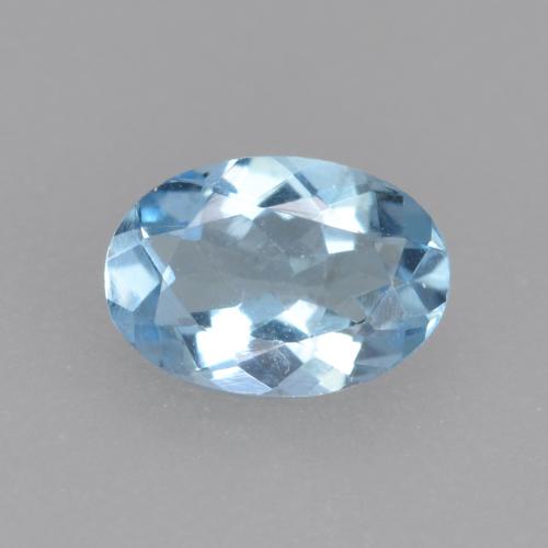 Acquamarina naturale blu da 0,38 ct, taglio ovale, VS
