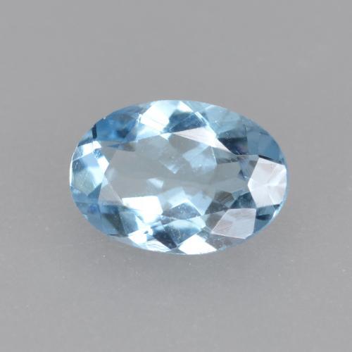 Acquamarina naturale blu da 0,38 ct, taglio ovale, VS