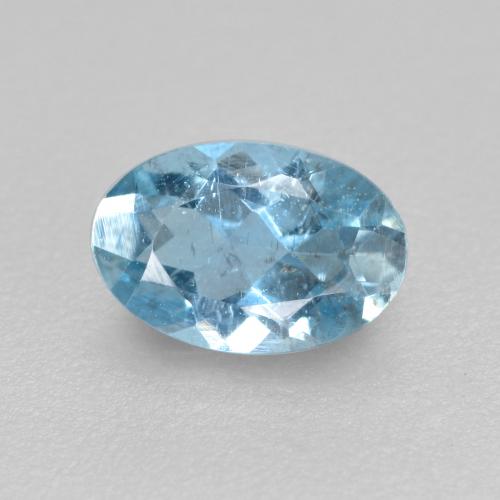 Acquamarina naturale blu da 0,38 ct, taglio ovale, VS-SI