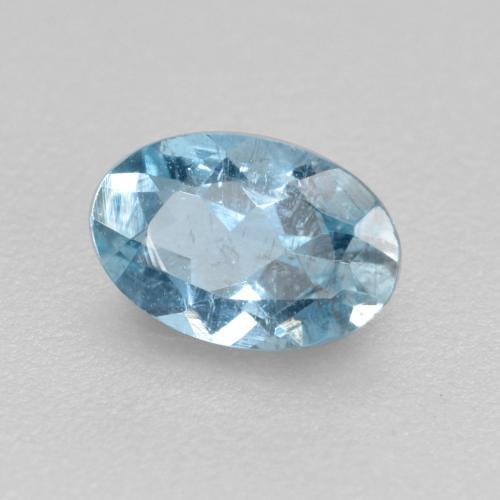 Acquamarina naturale blu da 0,38 ct, taglio ovale, VS-SI