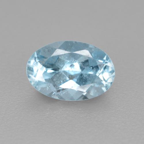 Acquamarina naturale blu da 0,47 ct, taglio ovale, VS-SI