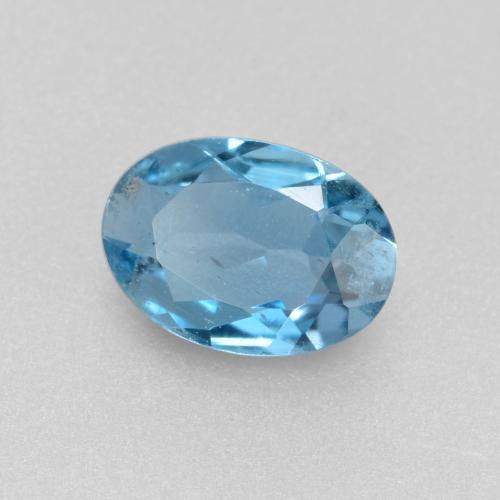 Acquamarina naturale blu da 0,41 ct, taglio ovale, VS-SI