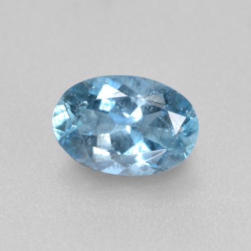 Acquamarina naturale blu da 0,44 ct, taglio ovale, VS-SI