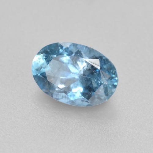 Acquamarina naturale blu da 0,44 ct, taglio ovale, VS-SI