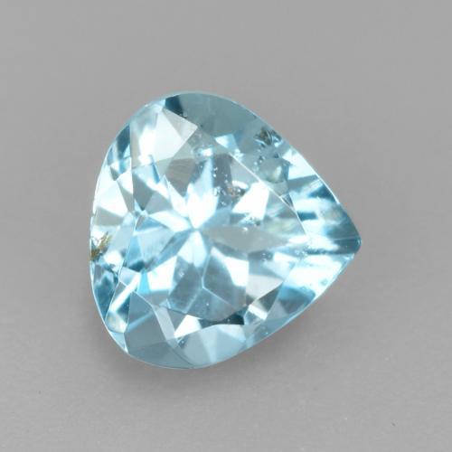Acquamarina naturale blu da 0,38 ct, taglio a pera, SI