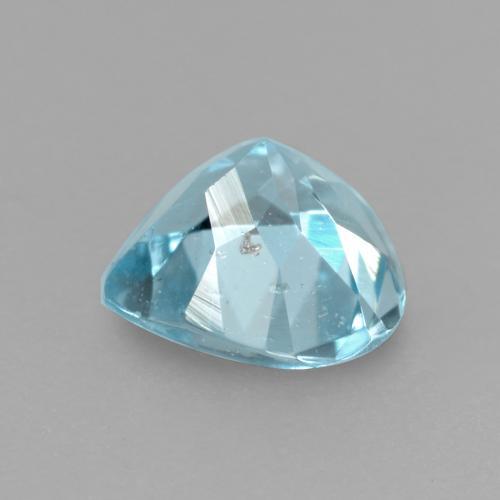 Acquamarina naturale blu da 0,38 ct, taglio a pera, SI