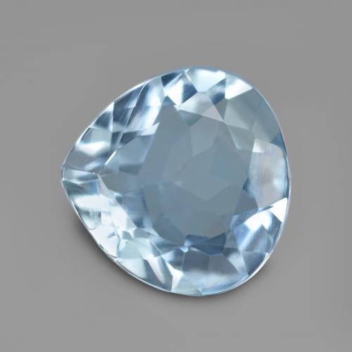 Acquamarina naturale blu da 0,57 ct, taglio a pera, VVS-VS