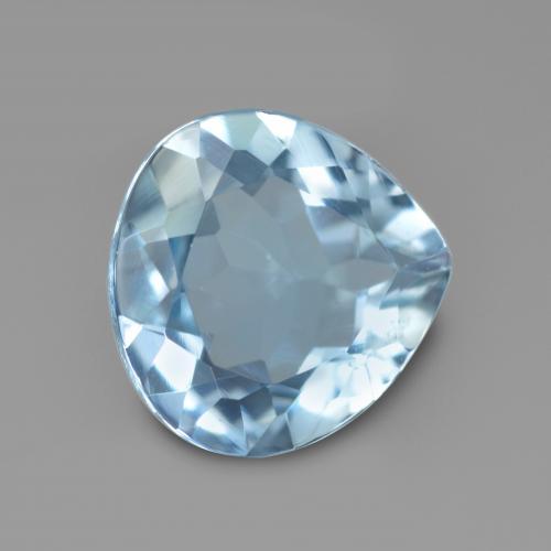Acquamarina naturale blu da 0,57 ct, taglio a pera, VVS-VS