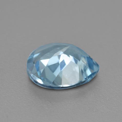 Acquamarina naturale blu da 0,57 ct, taglio a pera, VVS-VS