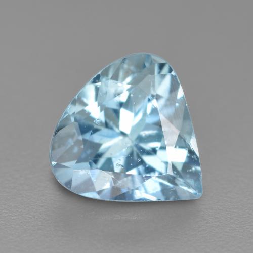 Acquamarina Bambina blu naturale da 0.74 ct, Forma a pera, VS-SI